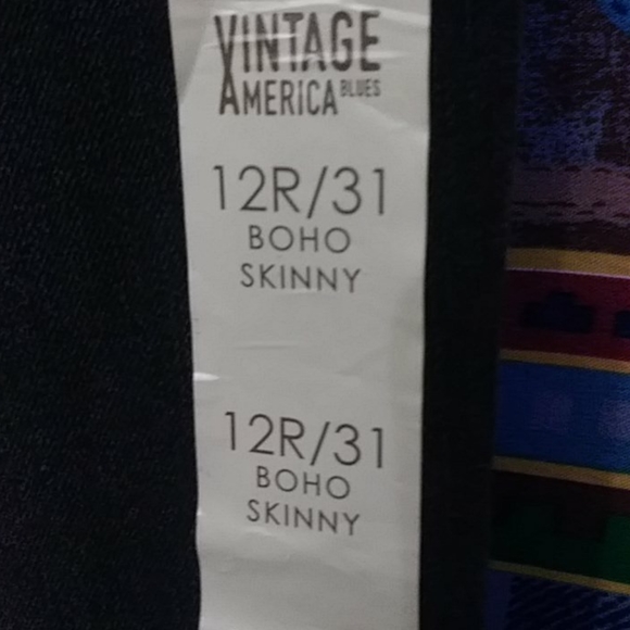 Vintage America 12 Skinny Boho Jeans - Picture 6 of 8